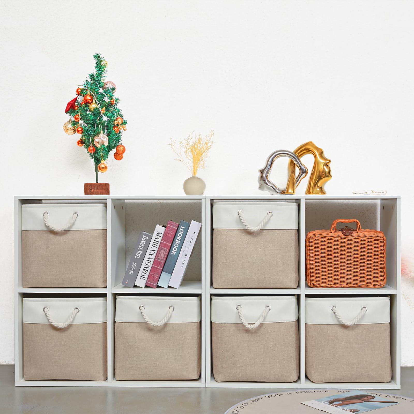 Amazon.com - ISEMINGLA 13 Inch 6 Pack Foldable Fabric Storage